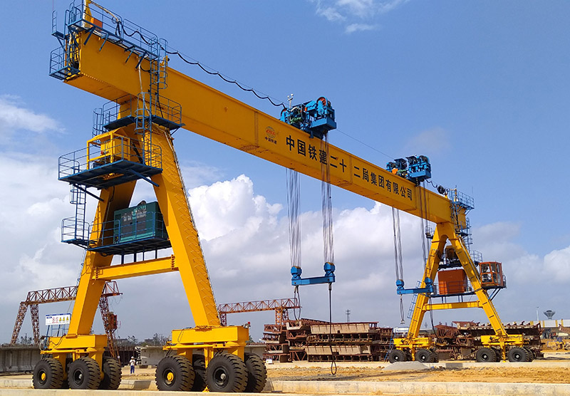 Single Girder Rubber Tyred Gantry Crane