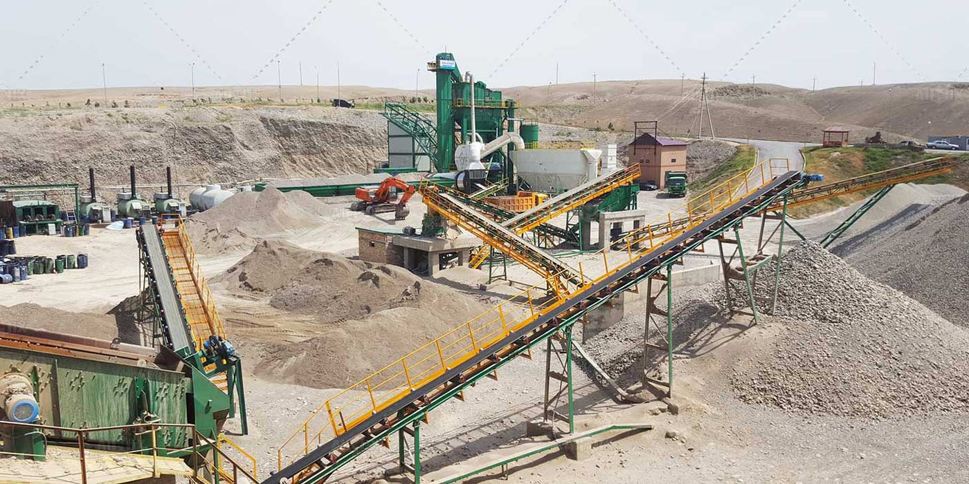 AIMIX Crushing Machine Plant on site