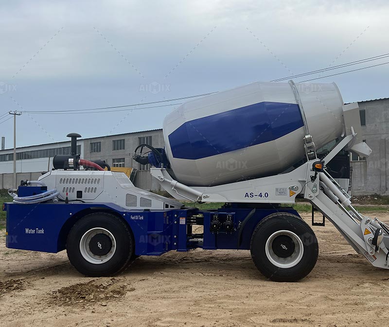 self loading concrete mixer