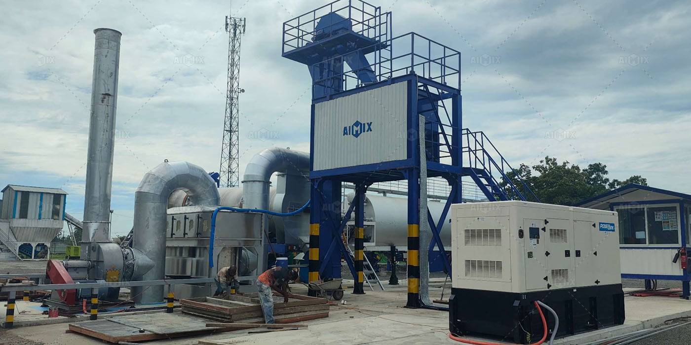 AIMIX Mobile asphalt drum mix plant for sale in Papua New Guinea