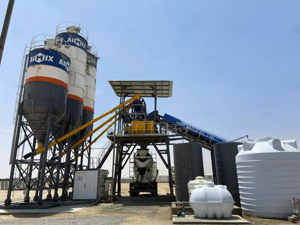 AIMIX concrete batching plant operation in Saudi Arabia