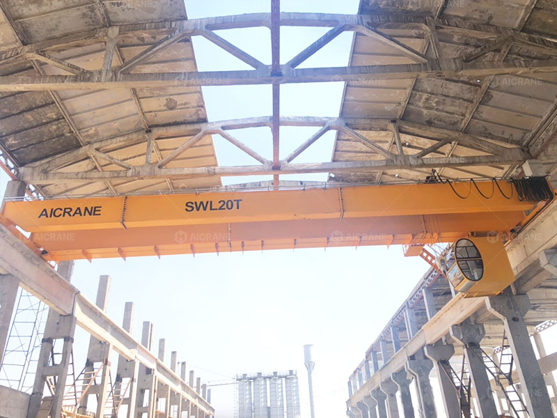 double girder crane in precast concrete factory