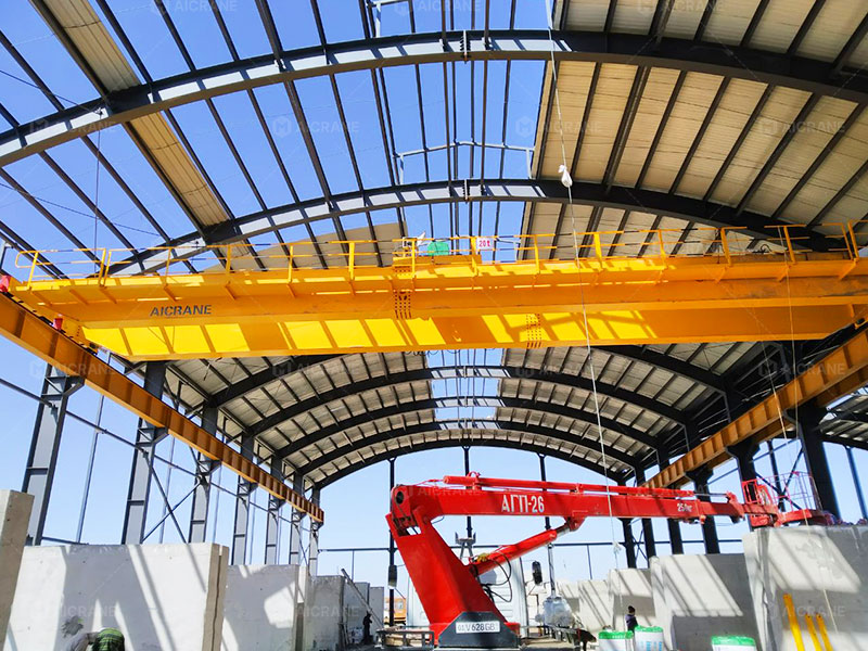 double girder overhead crane in precast plant