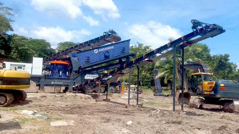 Mobile Cone Crusher Configuration for River Stone